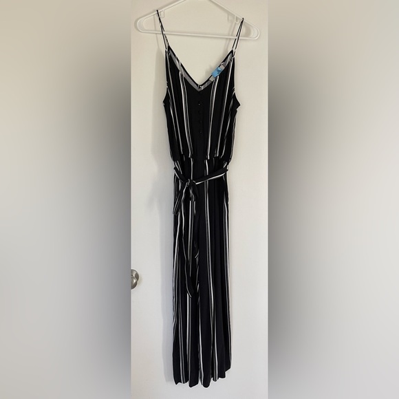 LOFT Striped Wide Leg Jumpsuit - Picture 2 of 8